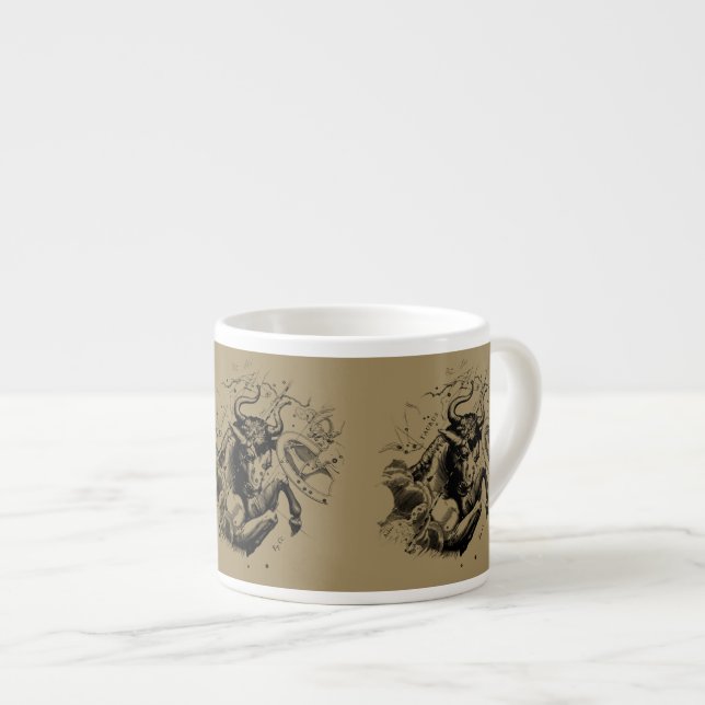 Taza De Espresso Rótulo Taurus Constellation Hevelius alrededor de  (Derecha)
