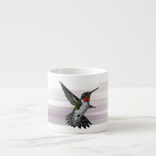 Taza De Espresso Ruby Throed Hummingbird