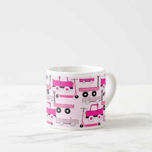 Taza De Espresso Ruedas rosadas calientes Vehículos de transporte d