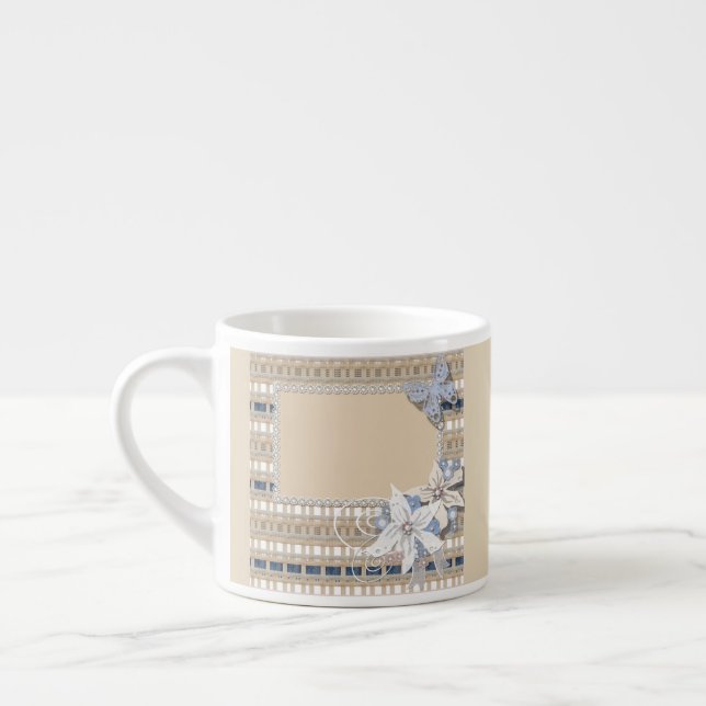 Taza De Espresso Rústico, boda (Izquierda)