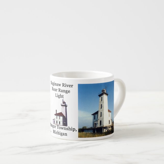 Taza De Espresso Saginaw River Trasera Range Light espresso mug (Derecha)