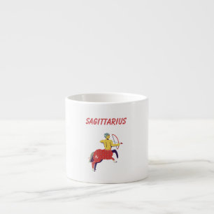 Taza De Espresso Sagitario Rosa, zodiaco, signo zodiacal