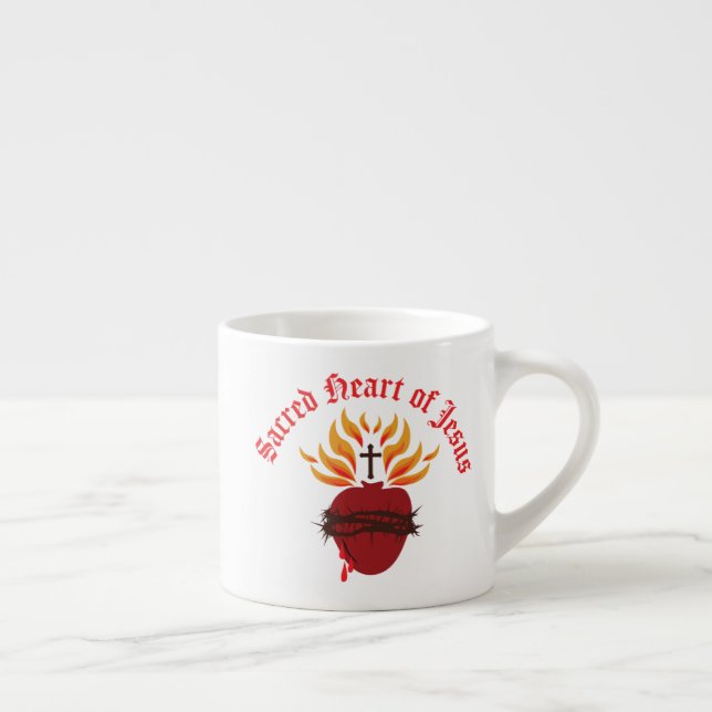 Taza De Espresso Sagrado Corazón de Jesús (Derecha)