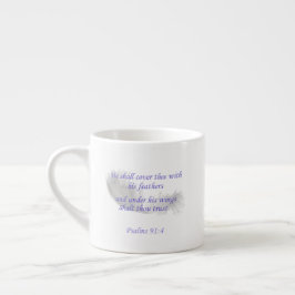 Taza De Espresso Salmos 91:4 Con sus plumas te cubrirá