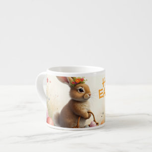 Taza De Espresso Saludos de primavera del conejo de Pascua