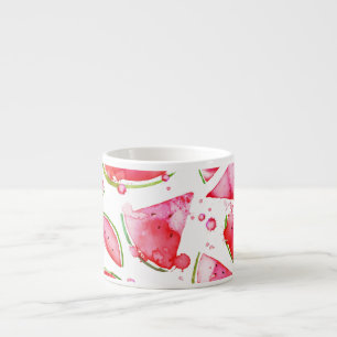 Taza De Espresso Sandía acuarela 1