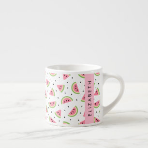Taza De Espresso sandías rosas, semillas de sandía, tu nombre