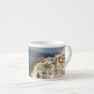 Taza De Espresso Santorini al atardecer