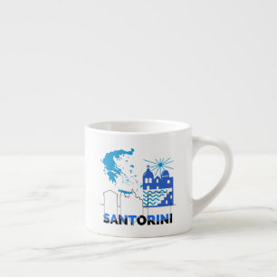 Taza De Espresso Santorini Grecia.b