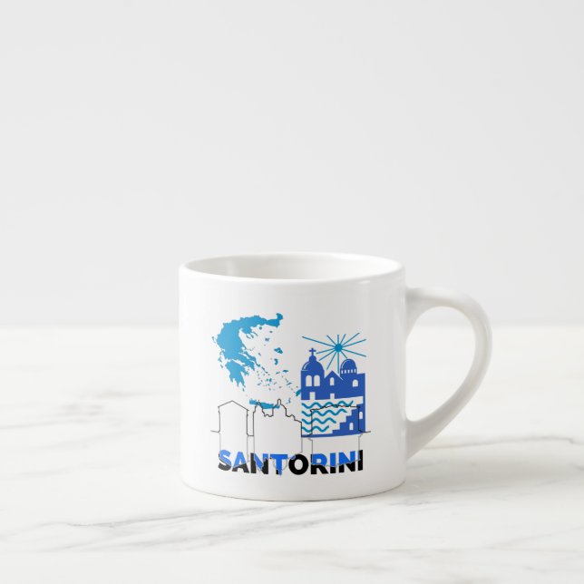 Taza De Espresso Santorini Grecia.b (Derecha)