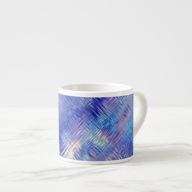 Taza De Espresso Sapphire Blue Scribled Textura (Derecha)