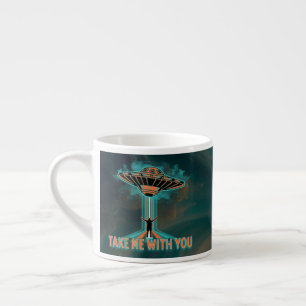 Taza De Espresso Saucer volador de estilo de los años 60