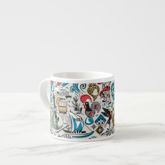 Taza De Espresso Saudade // motivos populares de Portugal