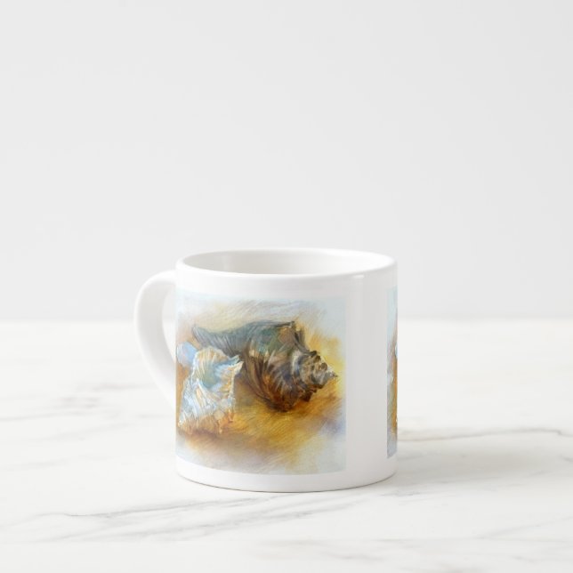 Taza De Espresso Seashells en la playa (Izquierda)