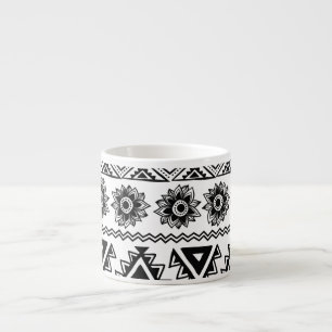 Taza De Espresso Segundo patrón tribal étnico, sin fisuras.