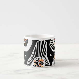 Taza De Espresso Semillas estilizadas de calabazas: diseño sin inco
