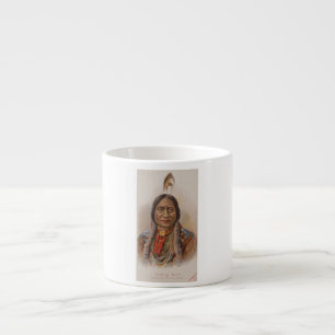 Taza De Espresso Señales de humo: El jefe indio lakota está sentado