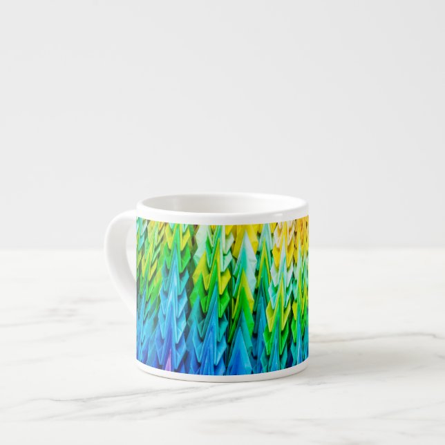 Taza De Espresso Senbazuru o mil grúas de origami (Izquierda)