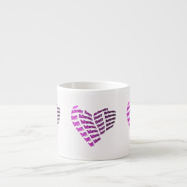 Taza De Espresso Sentidos Deseos Del Corazón (Frente)