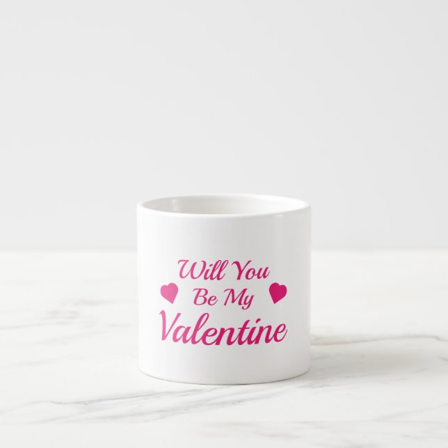 Taza De Espresso Serás Mi Mug De Valentine Espresso (Frente)