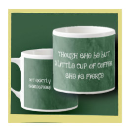 Taza De Espresso Shakespeare verde forestal