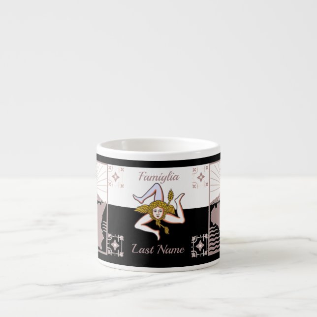 Taza De Espresso Sicilian Family Personalized Espresso cup (Frente)