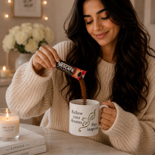 Taza De Espresso Sigue tus sueños - Pulsera Inspiradora para Da