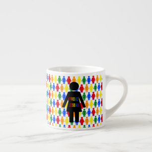 Taza De Espresso Silhouette lesbiana LGBTQ y damas de arco iris