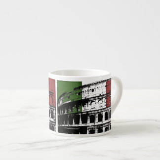 Taza De Espresso Silueta romana contemporánea del coliseo