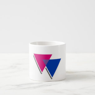 TAZA DE ESPRESSO SÍMBOLO DE TRIÁNGULO BISEXUAL 3D