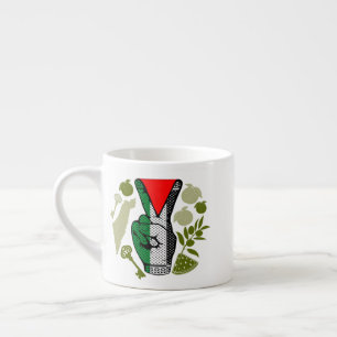 Taza De Espresso Símbolo de triángulo rojo de resistencia con signo