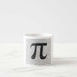 Taza De Espresso Símbolo matemático del día pi del número negro ori