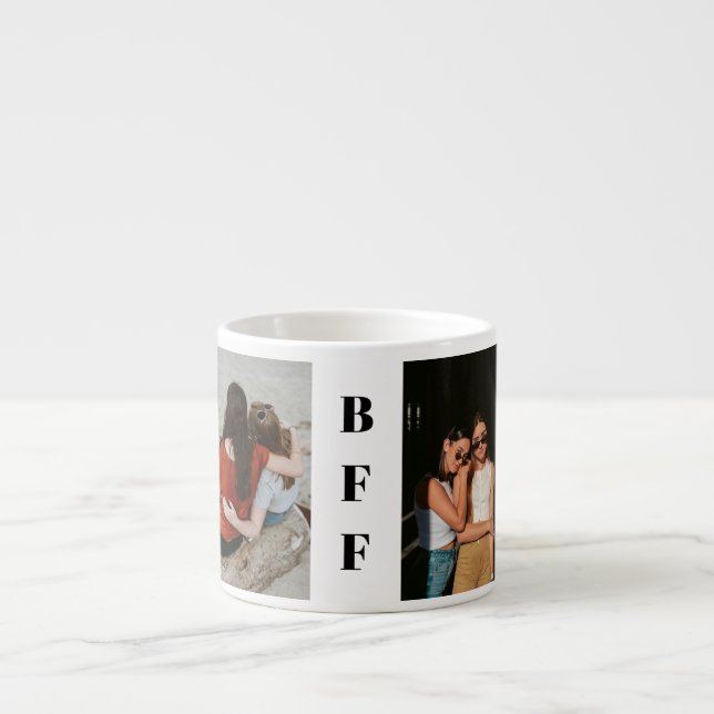 Taza De Espresso Simple Dos Mejor Amigo Foto Personalizada De BFF (Frente)