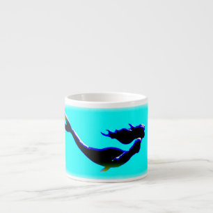Taza De Espresso sirenas subacuáticas maravillosas