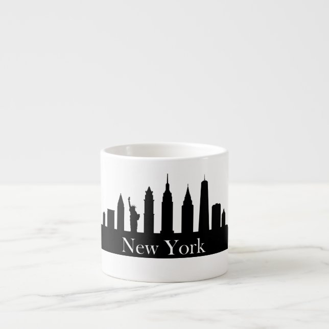 Taza De Espresso Skyline New York (Frente)
