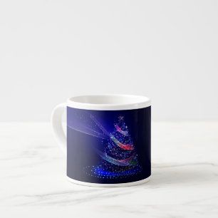 Taza De Espresso SlipperyJoe árbol de Navidad digital translúcido r