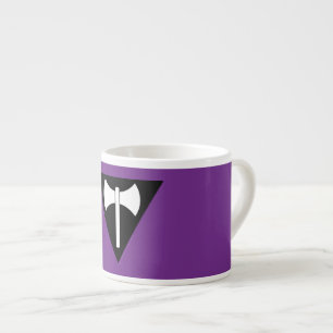 Taza De Espresso SlipperyJoe bandera del orgullo lesbiano poderoso 