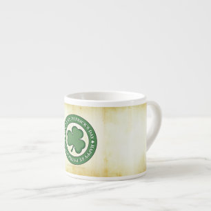 Taza De Espresso SlipperyJoe celebra el Día de San Patricio Iris