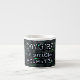 Taza De Espresso SlipperyJoe no está usando hexa de entrelazado geo