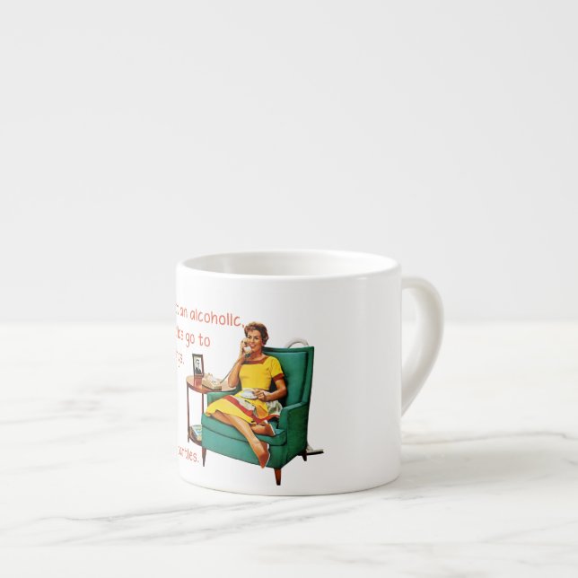 Taza De Espresso SlipperyJoe socializando a la mujer de la cosecha  (Derecha)