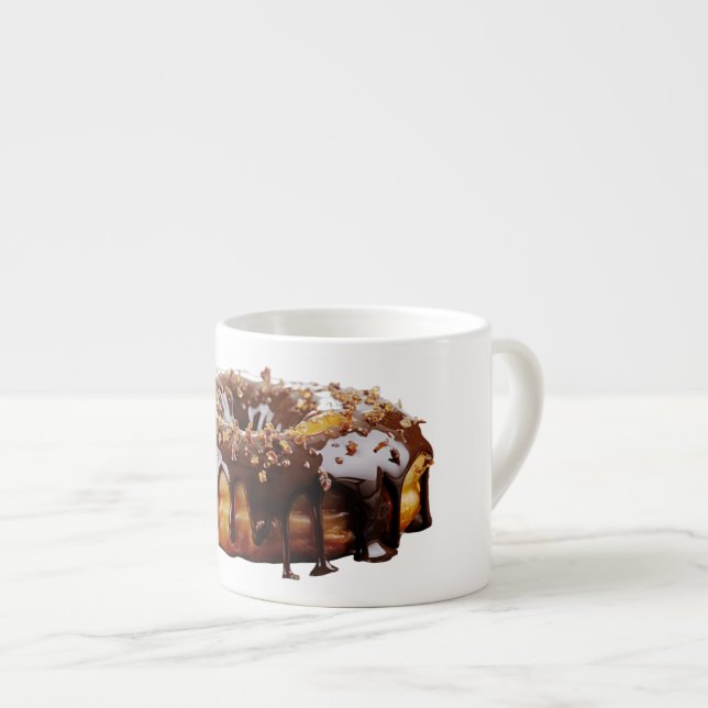 Taza De Espresso SlipperyJoe's decadent donut covered thick glossy  (Derecha)