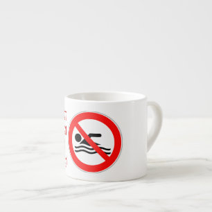 Taza De Espresso SlipperyJoe's Do Not Spoon Bacon red Advertencia m