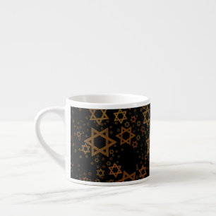 Taza De Espresso SlipperyJoe's Estrella David temática de Hanukkah 