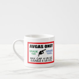 Taza De Espresso sólo AVGAS / 100LL
