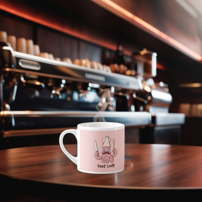 Taza De Espresso Squid Chef Personalizado (Subido por el creador)