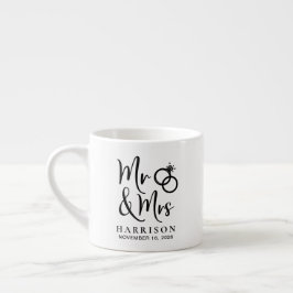 Taza De Espresso Sr. Sra. Boda