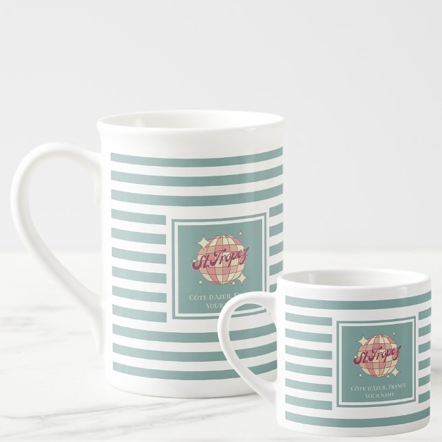 Taza De Espresso St Saint Tropez Francia café espresso barro (Subido por el creador)