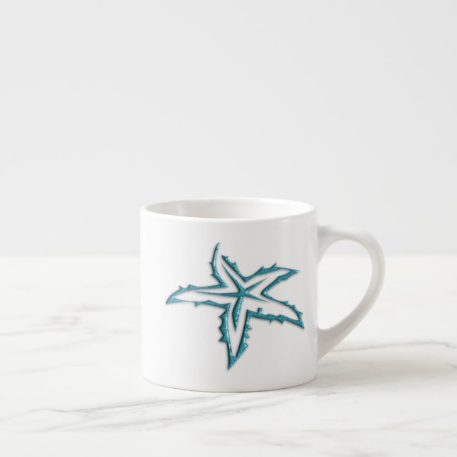 Taza De Espresso Starfish verde azulado (Derecha)