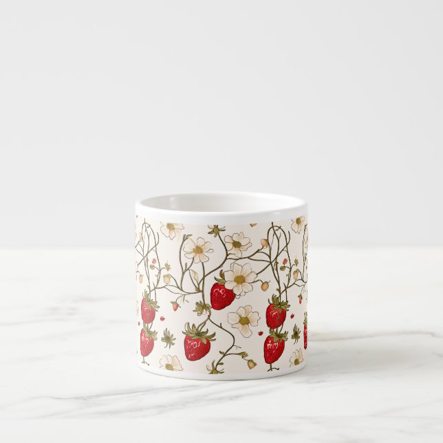Taza De Espresso Strawberry Botanical (Frente)