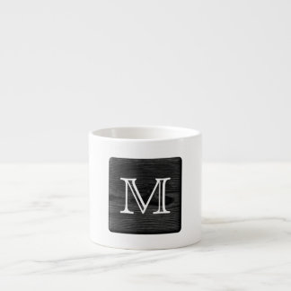 Taza De Espresso Su Carta Monograma. Foto de Black Wood.